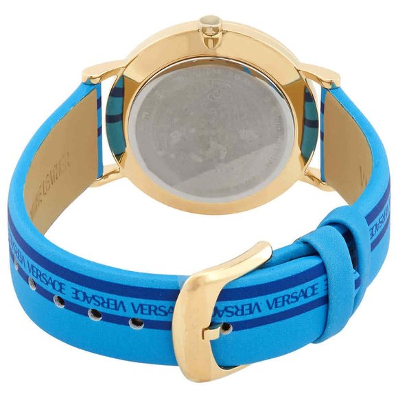 New Versace Ladies Blue Quartz Watch